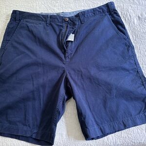 Ralph Lauren Navy Blue Flat Front Shorts